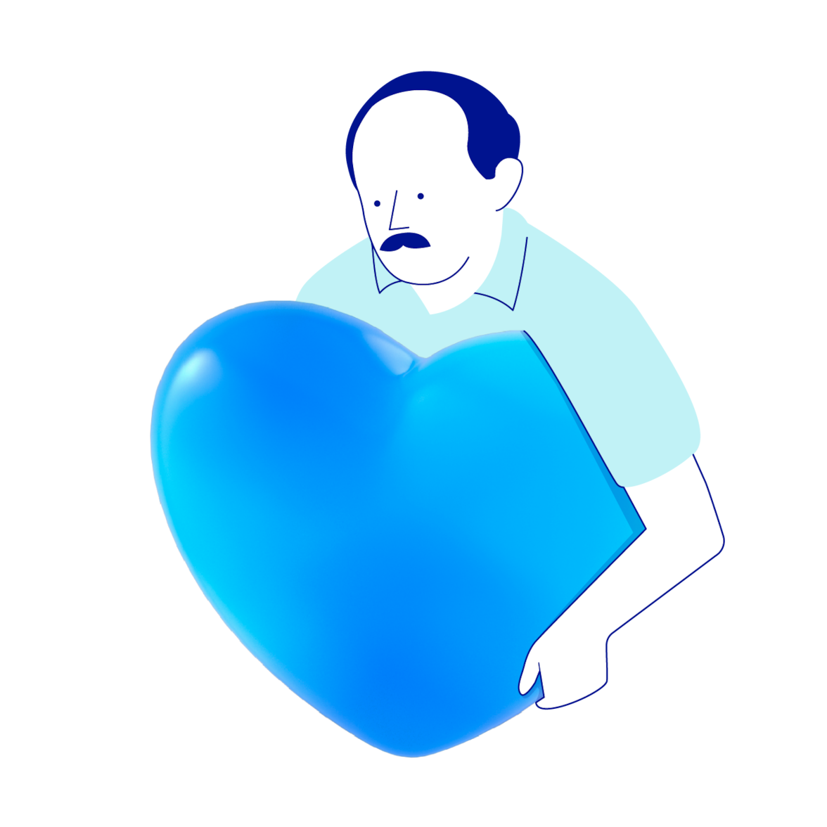 cargando un corazon