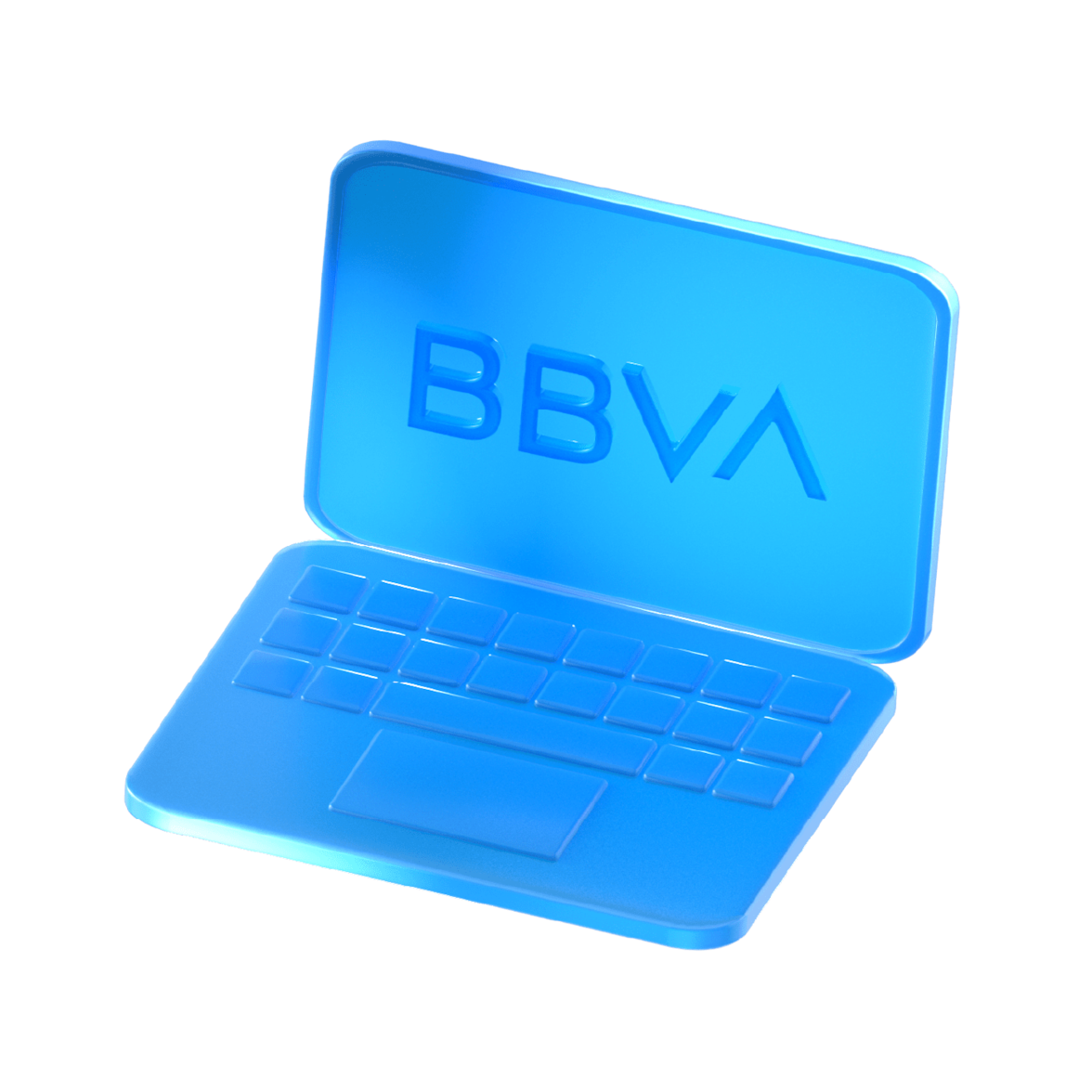 ilustración de laptop con logo bbva