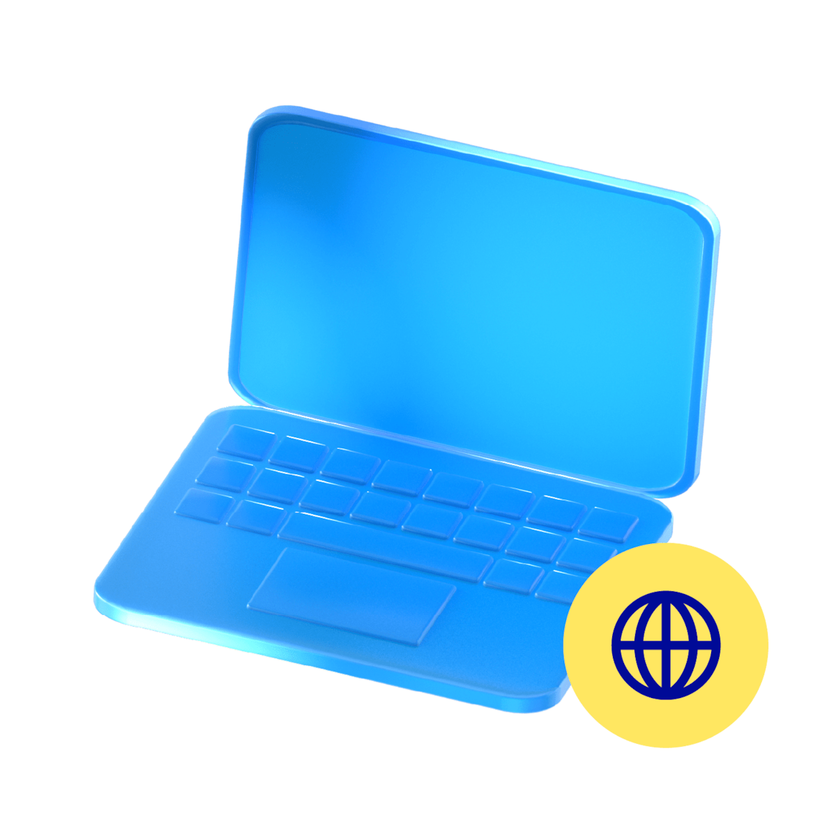 ilustración pc con el mundo 