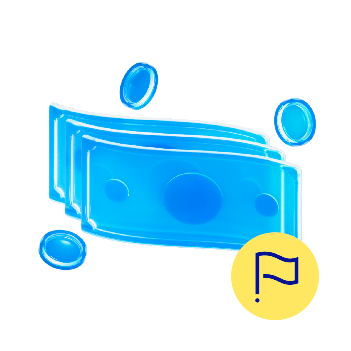 ilustración mano con moneda