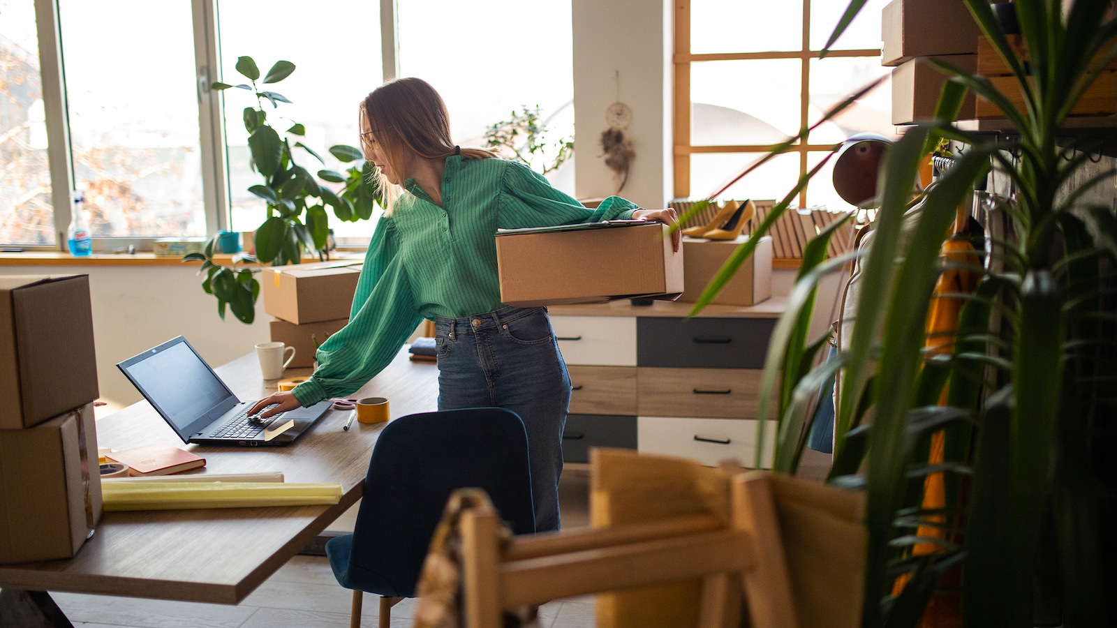 mujer trabajando