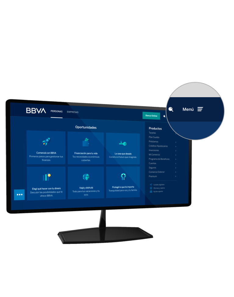 imagen con el menu nueva web