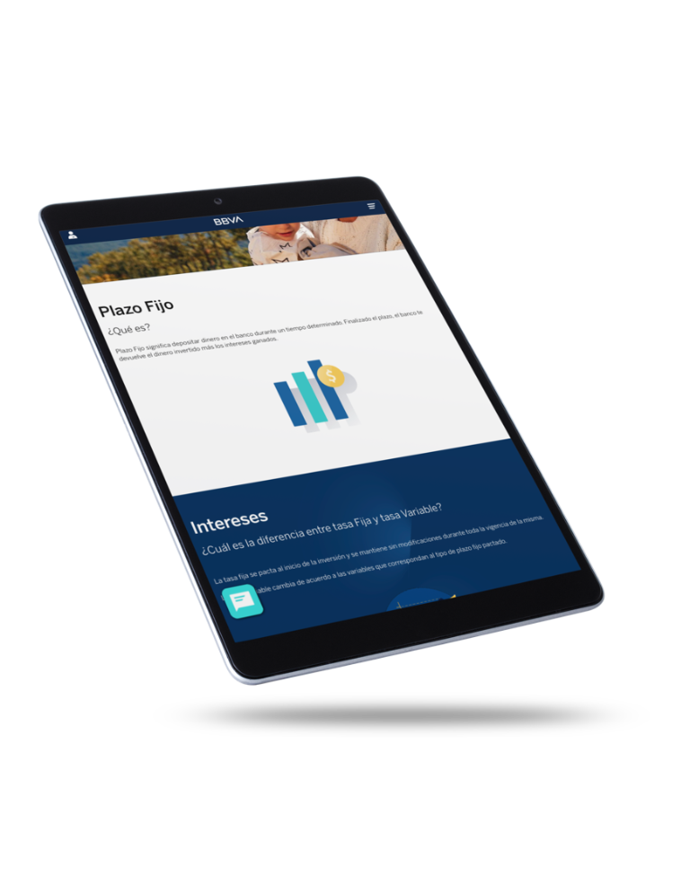tablet con web BBVA